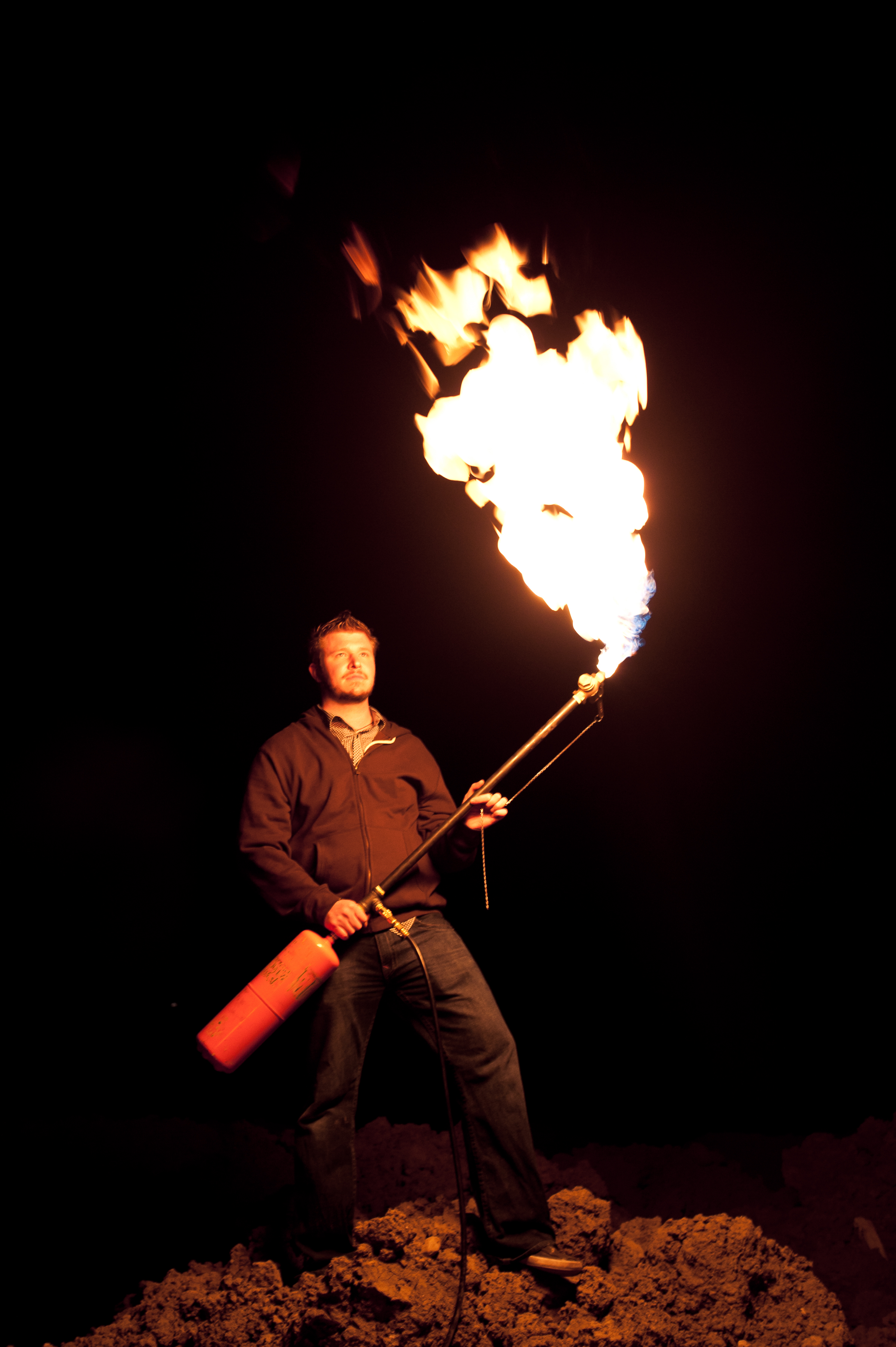 Propane Canons shooting fireballs