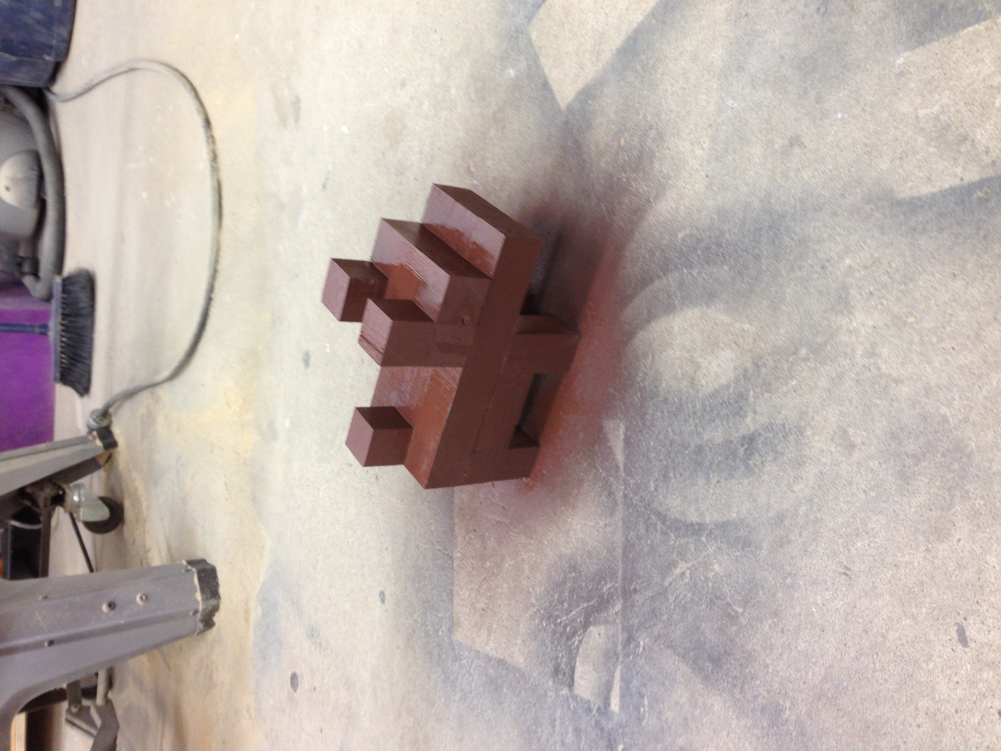 8-bit Dogs wooden sculptures