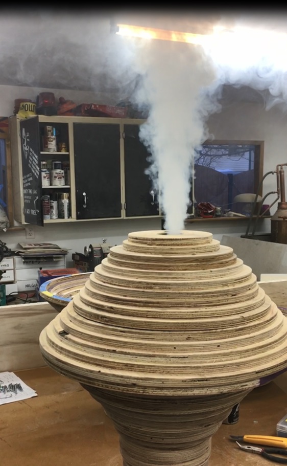 Puffball Mushrooms interactive sculpture